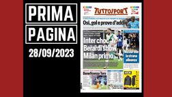 Prima pagina Tuttosport: “Berardi show. Milan primo”