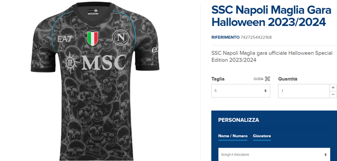 FOTO Nuova maglia Halloween Edition, è dedicata al Cimitero delle Fontanelle- immagine 2