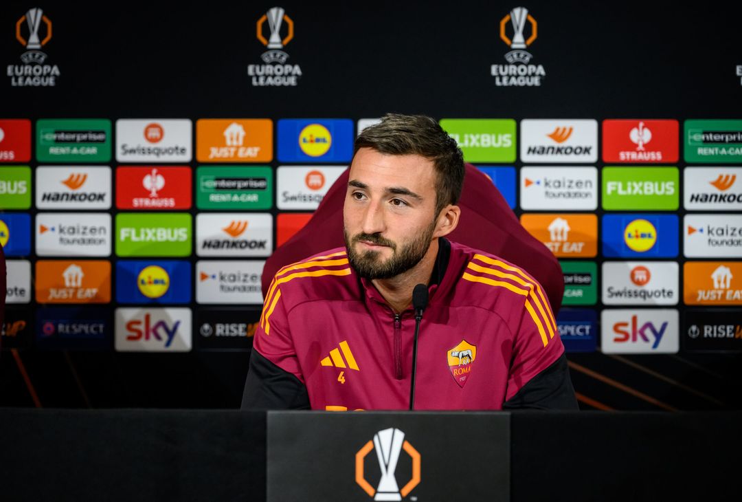 Roma-Midtjylland, la conferenza stampa di Gasperini e Cristante – FOTO GALLERY - immagine 12