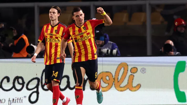 lecce milan krstovic doppietta