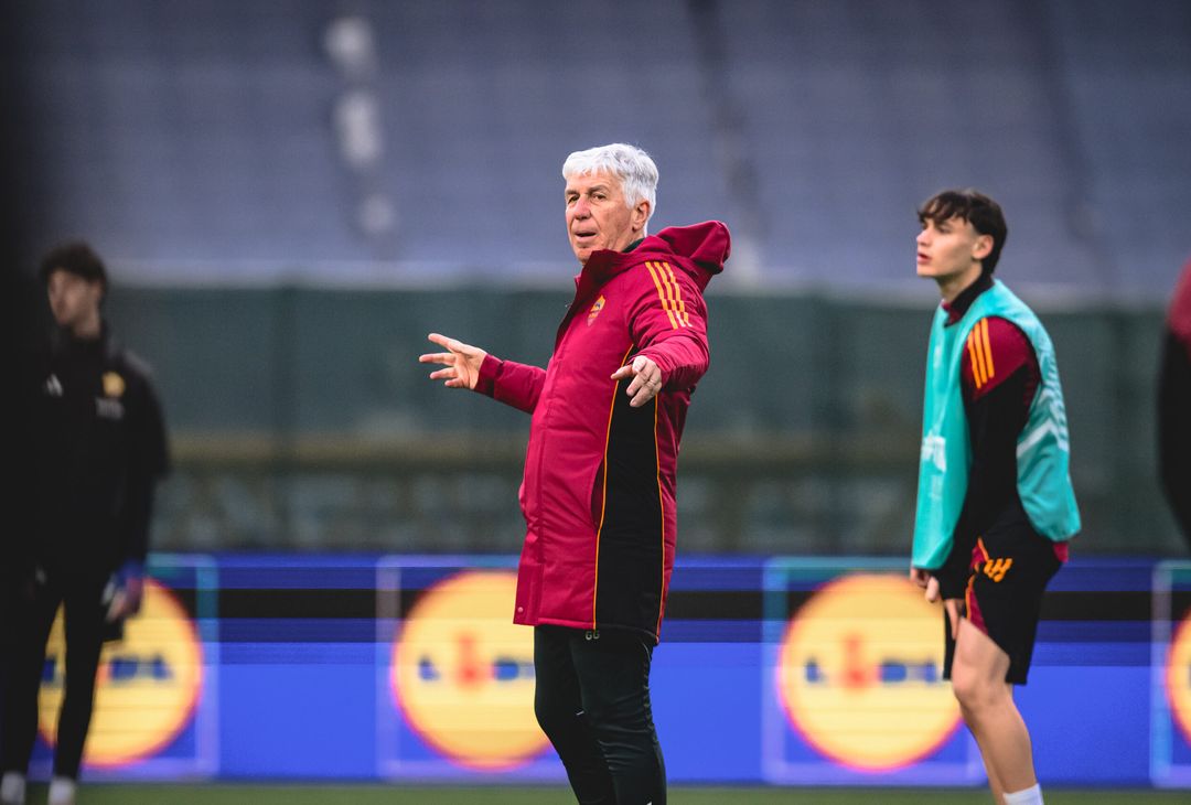 Panathinaikos-Roma, la rifinitura e la conferenza di Gasp e Tsimikas – FOTO GALLERY - immagine 28