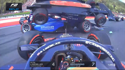 Paura in F2, spaventoso ribaltamento di Meguetounif: l’halo salva due vite