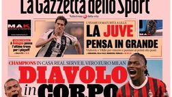 PRIMA PAGINA GAZZETTA DELLO SPORT: “Diavolo in corpo”