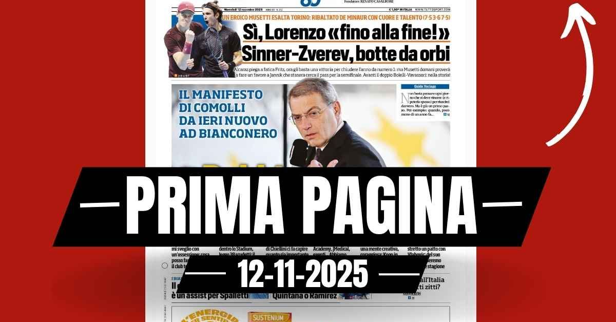 prima pagina tuttosport il manifesto di comolli 8216dobbiamo essere degni della juventus