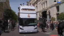 VIDEO / Madrid, il Real festeggia la vittoria della Liga per le vie della capitale spagnola