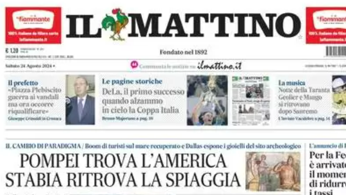 PRIMA PAGINA IL MATTINO OGGI: “Lukaku, c’è l’accordo: il Chelsea accetta l’offerta” - immagine 1
