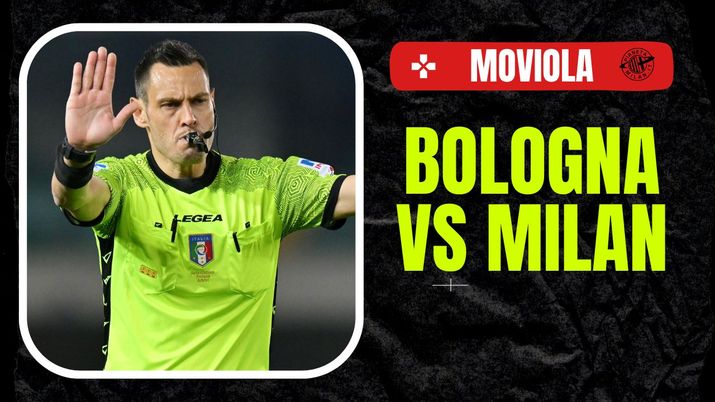 Moviola LIVE Bologna-Milan Serie A 2024-2025 arbitro Mariani