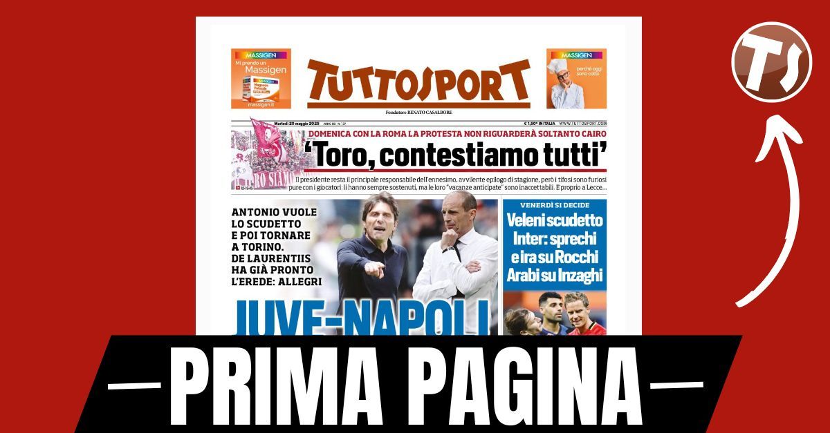 Prima pagina Tuttosport: “Sarri Milan? Anche Xavi nella lista rossonera”