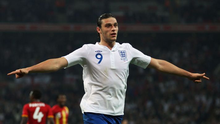 Andy Carroll con la maglia dell'Inghilterra