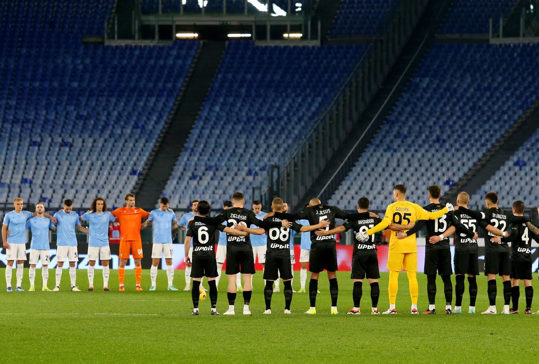 Il primo tempo del match dell'Olimpico si chiude a reti bianche