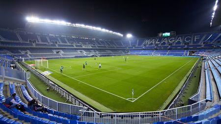 MALAGA, SPAIN - NOVEMBER 02: General view of the stadium prior to the La Liga Smartbank match between Malaga CF and RCD Espanyol at La Rosaleda Stadium on November 02, 2020 in Malaga, Spain. (Photo by Fran Santiago/Getty Images)