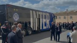 VIDEO FCIN1908 / Lazio-Inter, incontro con Mattarella: l’arrivo del pullman nerazzurro