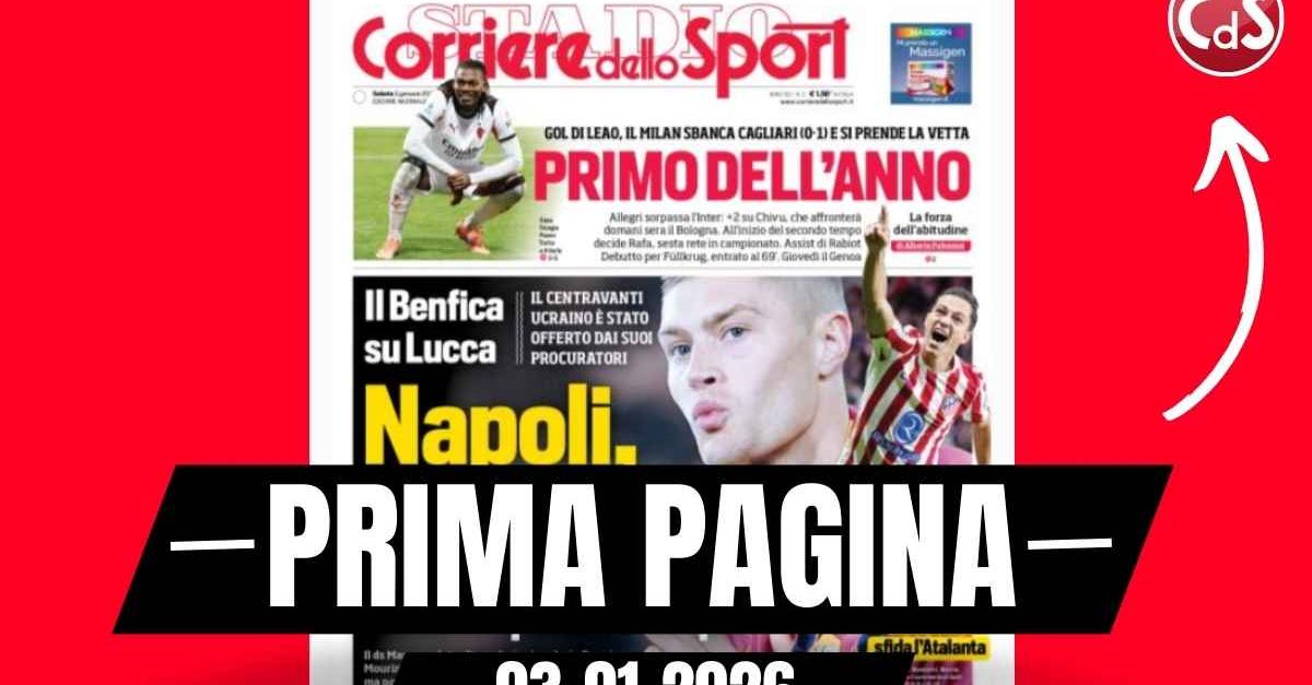 prima pagina corriere dello sport milan primo dell8217anno da Pianetamilan.it prima pagina corriere dello sport milan primo dell8217anno
