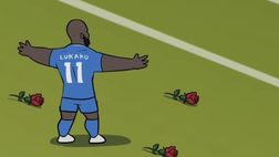 Lukaku con e senza Conte: Romelu versione fumetto riabbraccia il suo tecnico
