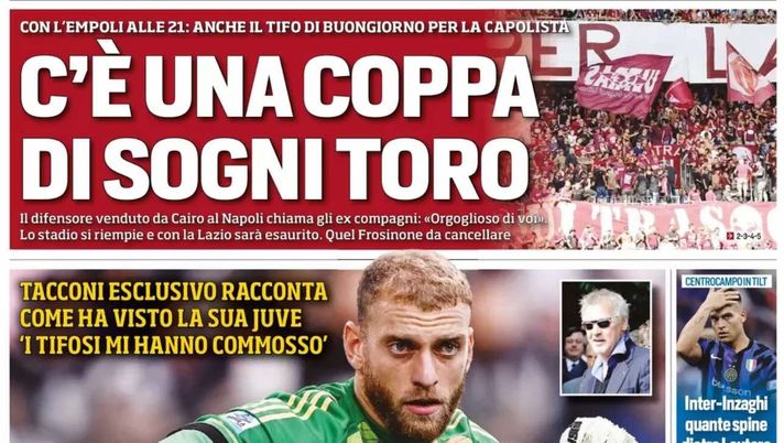prima pagina tuttosport oggi