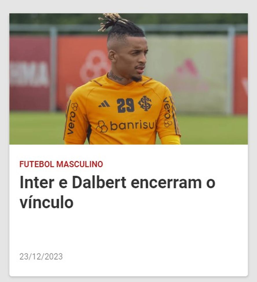 Ex Inter, Dalbert rescinde il suo contratto con l’Internacional de Porto Alegre- immagine 2