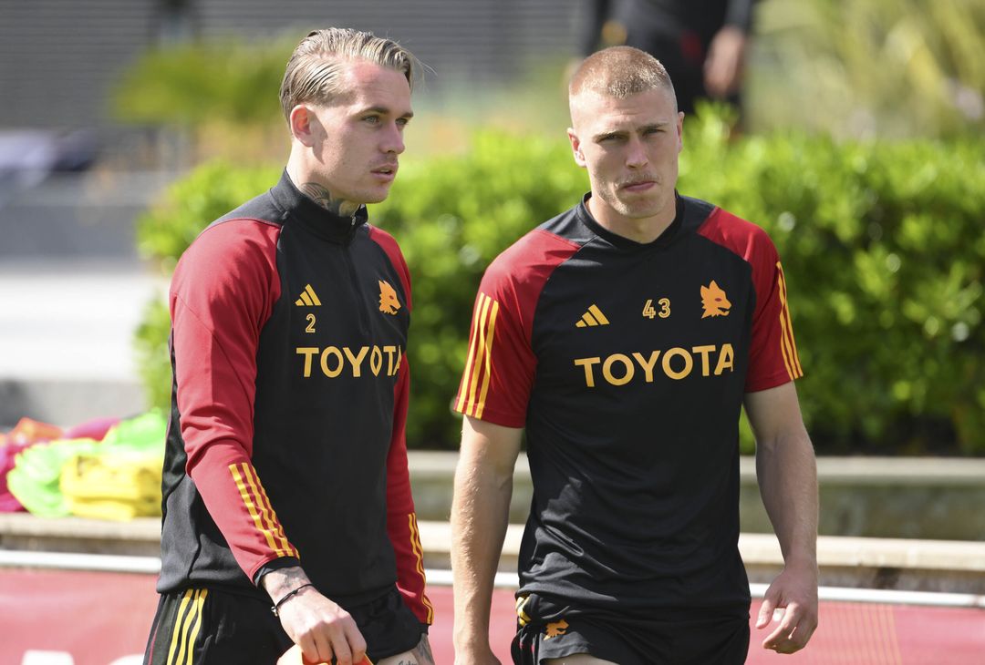 Trigoria, Mancini torna ad allenarsi in gruppo. Ancora ko Lukaku – FOTOGALLERY - immagine 13