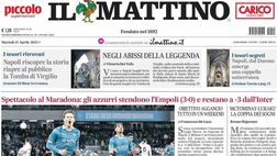PRIMA PAGINA IL MATTINO OGGI: “Il sogno continua”