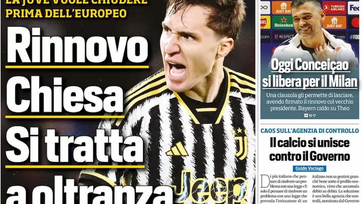 EDICOLA TS – Oggi Conceicao si libera per il Milan: previsto incontro col Porto - immagine 1