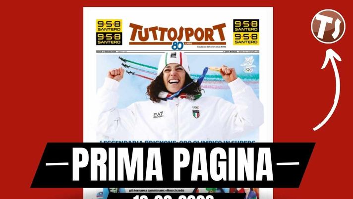 Prima pagina Tuttosport: 'Olimpiadi, oltre la Fede'