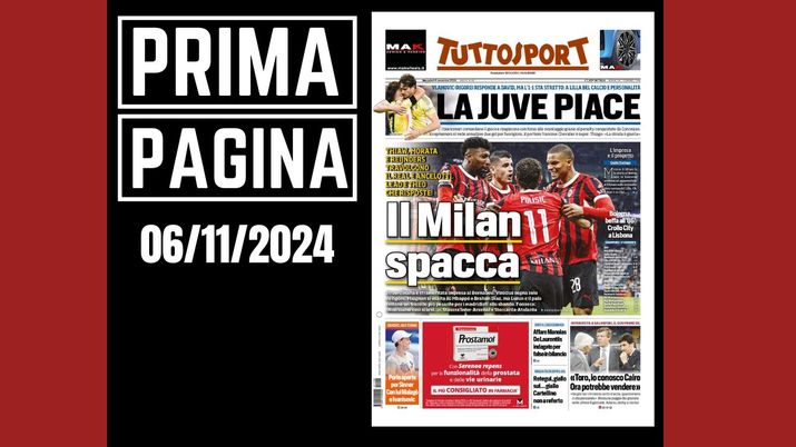 Prima Pagina Tuttosport 6 novembre