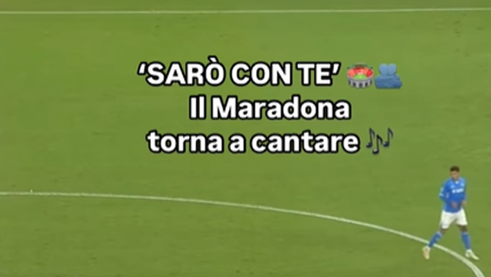 VIDEO Napoli show contro il Como, al Maradona torna il coro “Sarò con te” VIDEO Napoli show contro il Como, al Maradona torna il coro “Sarò con te” - immagine 1
