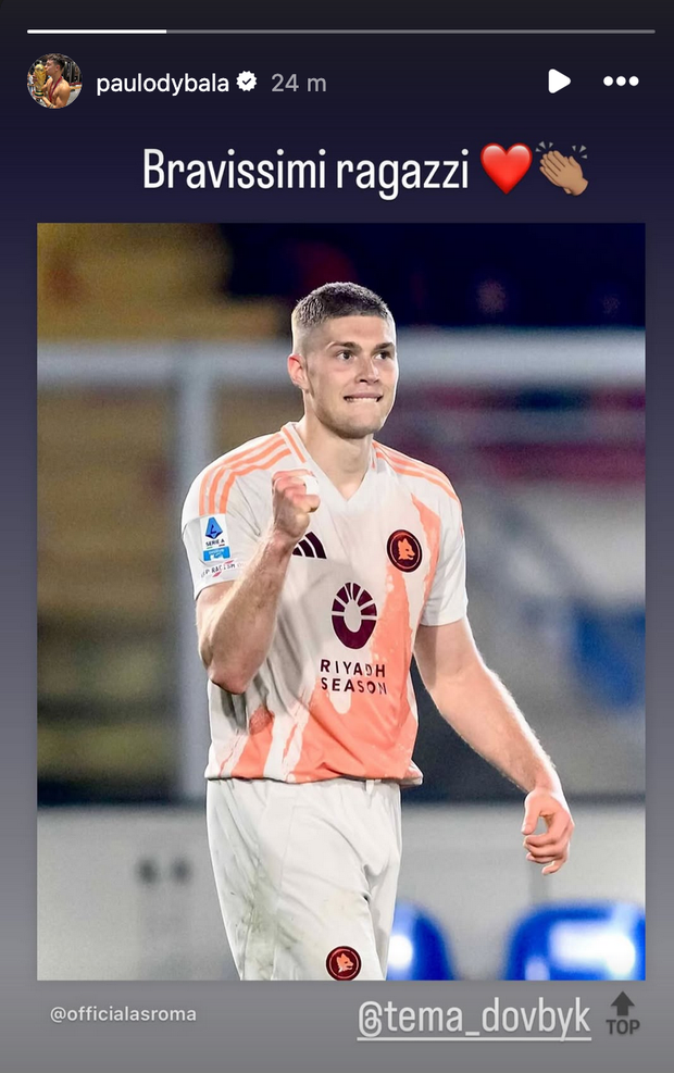 La Roma sbanca Lecce, Dybala applaude tutti: “Bravissimi. E Dovbyk top”- immagine 2