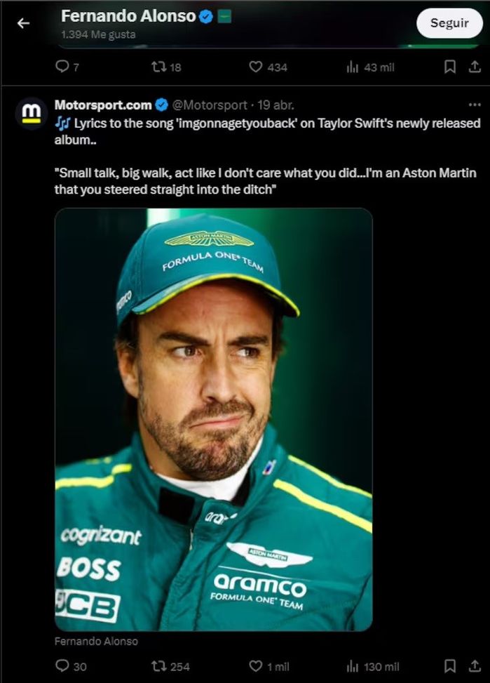 “Sono una Aston Martin”, Taylor Swift ammicca ad Alonso nel suo ultimo album- immagine 4