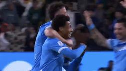 Napoli-Bologna, Neres cambia esultanza! Tutta la gioia dopo il super gol VIDEO