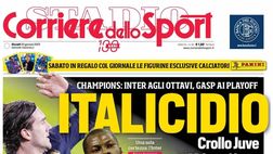 PRIMA PAGINA CORRIERE DELLO SPORT OGGI: “Napoli, all in su Comuzzo”