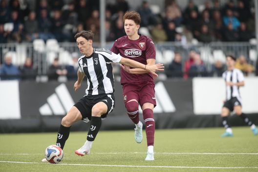VINOVO, ITALY - APRIL 2: Gabriele Falasca of Torino Under 17 in action during the Under 17 A-B match between Juventus U17and Torino U17 at Juventus Center on April 2, 2025 in Vinovo, Italy. Photo: Nderim Kaceli