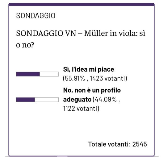 SONDAGGIO VN – I tifosi dicono sì a Muller, ma la suggestione divide- immagine 2