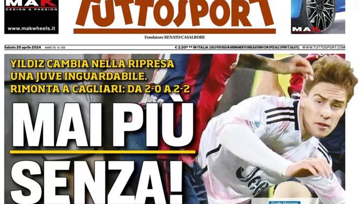 prima pagina tuttosport oggi