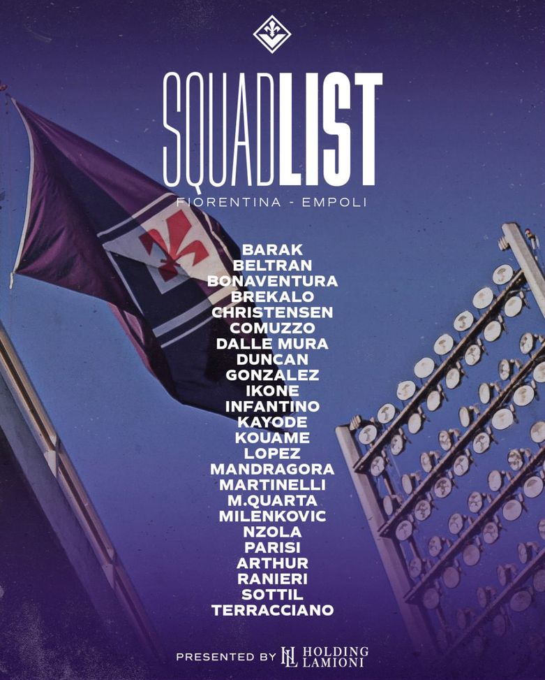Fiorentina-Empoli, i convocati: torna Christensen, ma manca un titolare- immagine 2