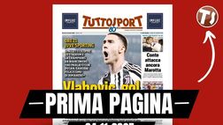 Prima pagina Tuttosport: “Vlahovic, gol per restare alla Juventus. Conte attacca Marotta”