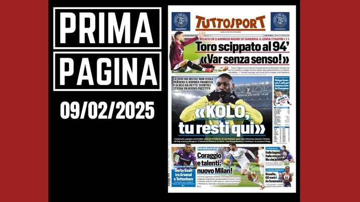 Prima pagina Tuttosport: coraggio e talenti: ecco il nuovo Milan!