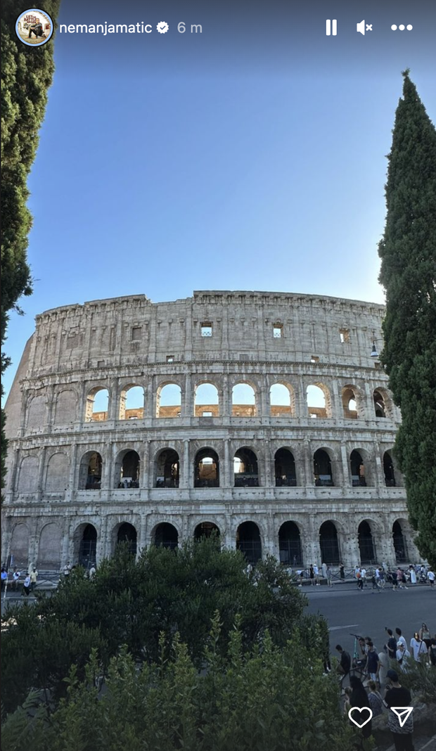 Matic pubblica il Colosseo sui social: indizio sul suo futuro?- immagine 2