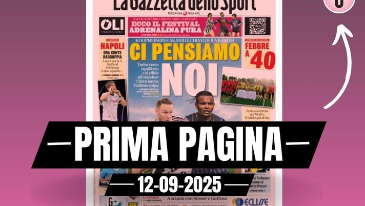 Prima pagina Gazzetta dello Sport: Milan, festa per Modric. Rabiot al top