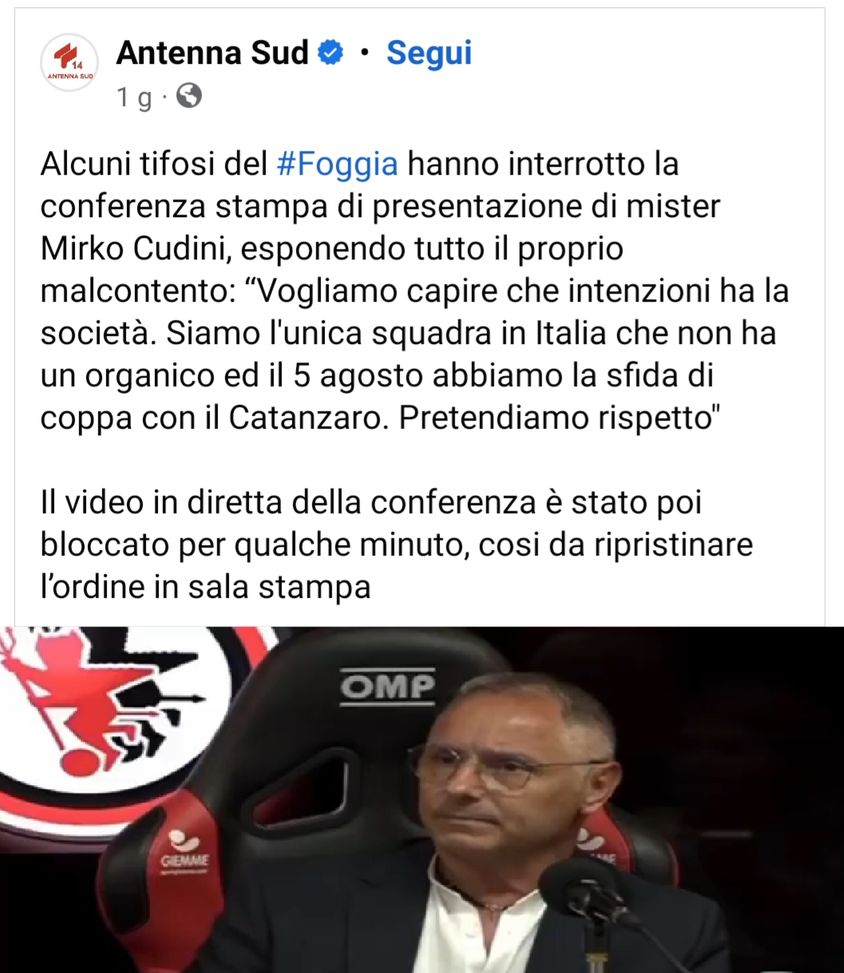 Foggia, derby interno tra ultras e dirigenza- immagine 2