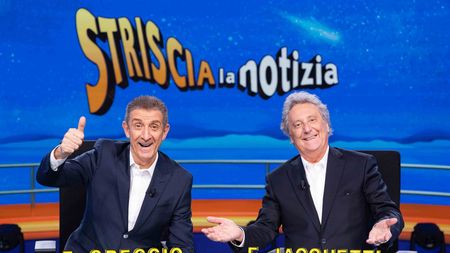 Milano, Striscia la Notizia, prima puntata con Ezio Greggio e Enzo Iacchetti 2021 12 15 © Niccolò Cambi/Massimo Sestini