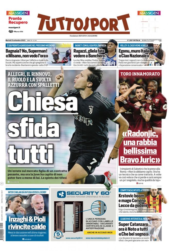 EDICOLA / TS: Inzaghi e Pioli, rivincite calde. Inter e Milan in fuga verso il derby - immagine 1