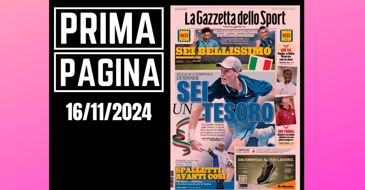 Prima pagina Gazzetta dello Sport: domani Italia Francia. Spalletti avanti così