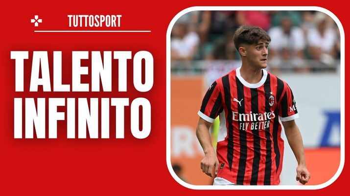Mattia Liberali, calciatore del Milan, qui in Rapid Vienna-Milan (getty images)