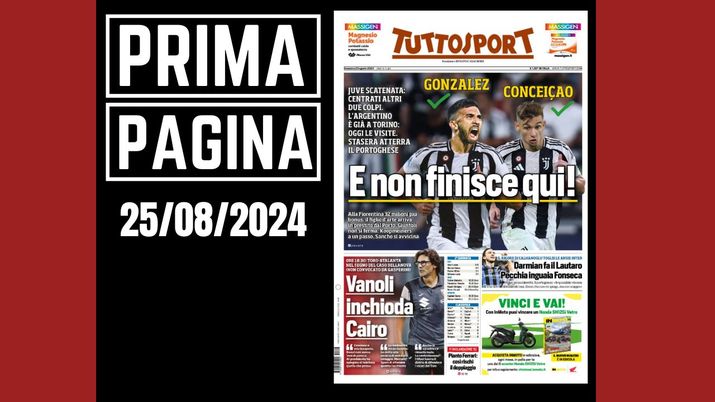 Prima pagina Tuttosport: Parma-Milan, Pecchia inguaia Fonseca