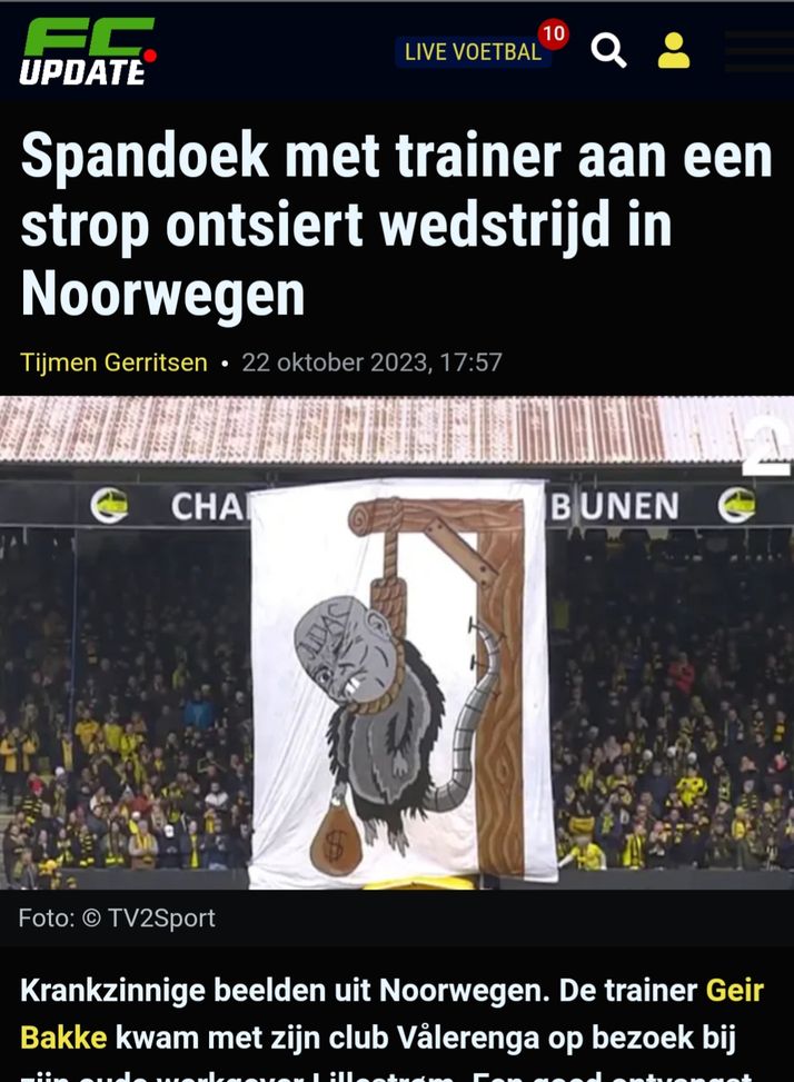 Norvegia, derby di Oslo: i tifosi del Lillestrom “impiccano” il loro ex allenatore passato ai rivali- immagine 2