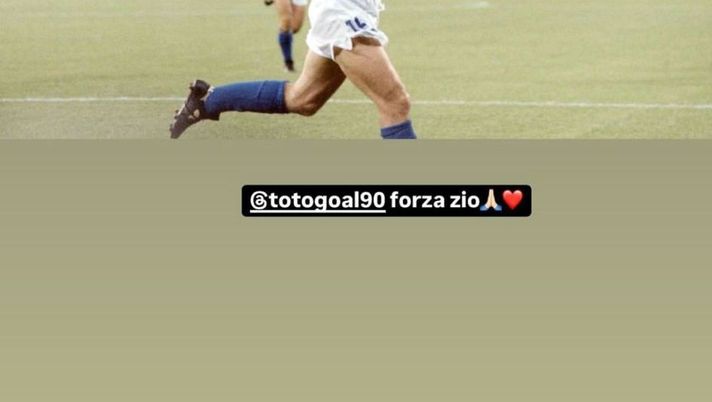 Schillaci, il post del nipote Di Mariano per il bomber di Italia 90: “Forza zio” Schillaci