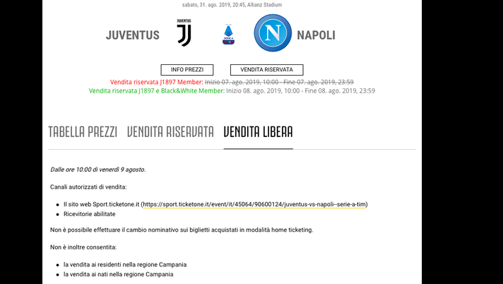 Polemica su Juventus-Napoli: “Vietata a chi è nato in Campania”, la questura: “Non condividiamo” - immagine 1