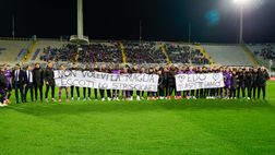 La Fiorentina per Bove: “Non volevi la maglia, eccoti lo striscione!” FOTO