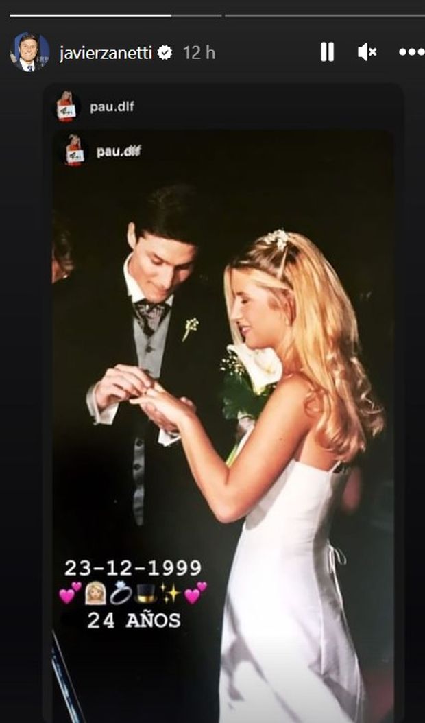 Anniversario per Zanetti e la moglie Paula: “24 anni insieme e un regalo a vita”- immagine 2