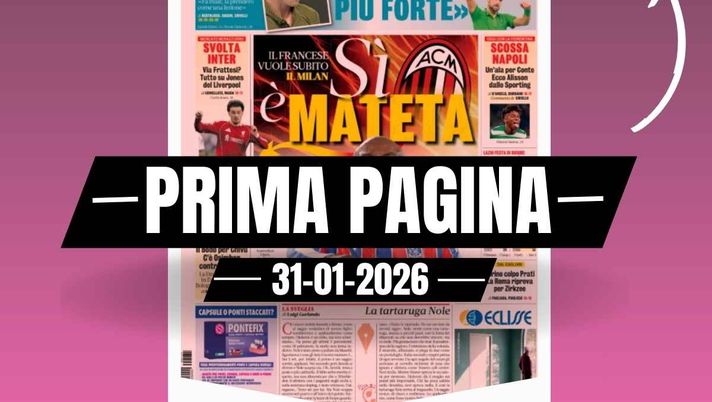 Prima pagina Gazzetta dello Sport: 'Si è Mateta. Il francese vuole subito il Milan' Prima pagina Gazzetta dello Sport: 'Si è Mateta. Il francese vuole subito il Milan'